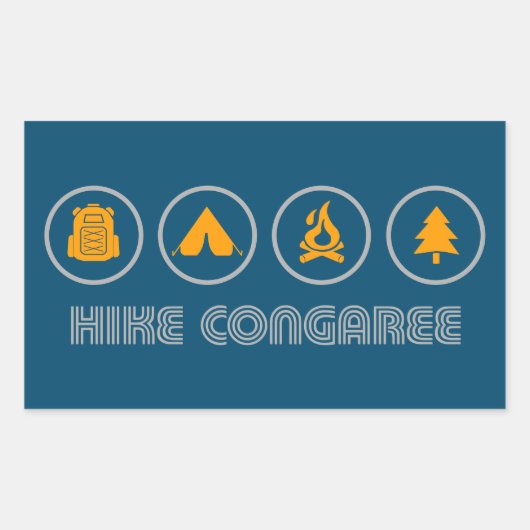 Sticker Rectangulaire Parc national du Congaree (Devant)