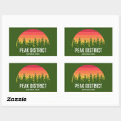 Sticker Rectangulaire Parc national du district de Peak (Feuille)
