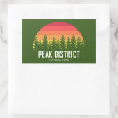 Sticker Rectangulaire Parc national du district de Peak (Sac)