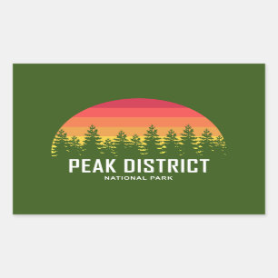 Sticker Rectangulaire Parc national du district de Peak