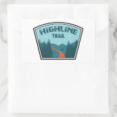 Sticker Rectangulaire Parc national du Glacier Highline Trail (Sac)