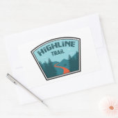 Sticker Rectangulaire Parc national du Glacier Highline Trail (Enveloppe)
