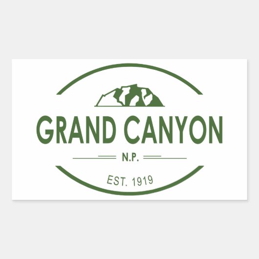 Sticker Rectangulaire Parc national du Grand Canyon (Devant)