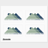 Sticker Rectangulaire Parc national du Grand Canyon Mountain Sun (Feuille)