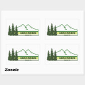 Sticker Rectangulaire Parc national du Gros-Morne Bandes vertes (Feuille)