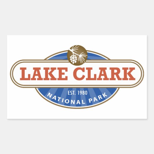 Sticker Rectangulaire Parc national du lac Clark (Devant)