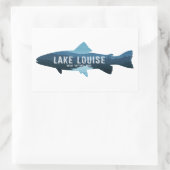 Sticker Rectangulaire Parc national du lac Louise Banff Poissons (Sac)