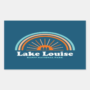 Sticker Rectangulaire Parc national du lac Louise Banff Rainbow