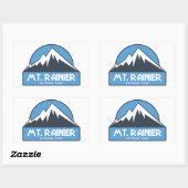 Sticker Rectangulaire Parc national du Mont-Rainier (Feuille)