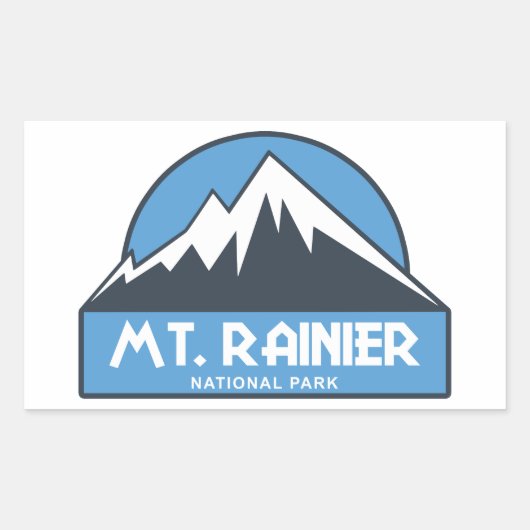 Sticker Rectangulaire Parc national du Mont-Rainier (Devant)