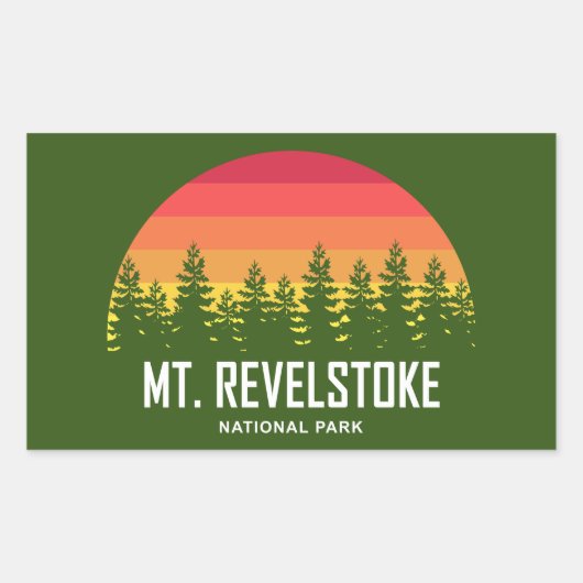 Sticker Rectangulaire Parc national du Mont-Revelstoke (Devant)