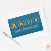 Sticker Rectangulaire Parc national Forillon à pied (Enveloppe)