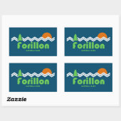 Sticker Rectangulaire Parc national Forillon Rétro (Feuille)
