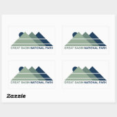 Sticker Rectangulaire Parc national Great Basin Mountain Sun (Feuille)