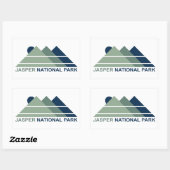 Sticker Rectangulaire Parc national Jasper Mont Sun (Feuille)