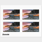 Sticker Rectangulaire Parc national olympique | État de Washington (Feuille)
