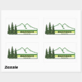 Sticker Rectangulaire Parc provincial Algonquin Bandes vertes (Feuille)