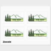 Sticker Rectangulaire Parc provincial de Bow Valley Bandes vertes (Feuille)