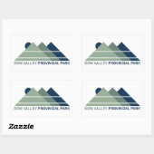 Sticker Rectangulaire Parc provincial de Bow Valley Mountain Sun (Feuille)