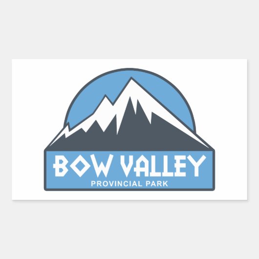 Sticker Rectangulaire Parc provincial de la vallée de Bow (Devant)