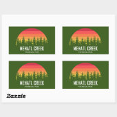 Sticker Rectangulaire Parc provincial de Mehatl Creek (Feuille)