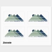 Sticker Rectangulaire Parc provincial de Mehatl Creek Mountain Sun (Feuille)