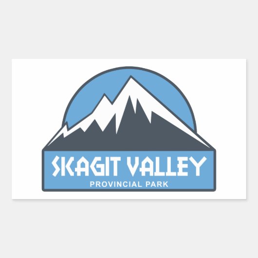 Sticker Rectangulaire Parc provincial de Skagit Valley (Devant)
