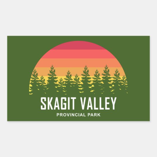 Sticker Rectangulaire Parc provincial de Skagit Valley (Devant)