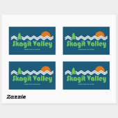 Sticker Rectangulaire Parc provincial de Skagit Valley Rétro (Feuille)