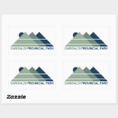 Sticker Rectangulaire Parc provincial Garibaldi Mountain Sun (Feuille)