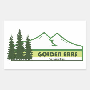 Sticker Rectangulaire Parc provincial Golden Ears Bandes Vertes