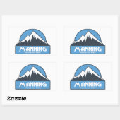 Sticker Rectangulaire Parc provincial Manning (Feuille)