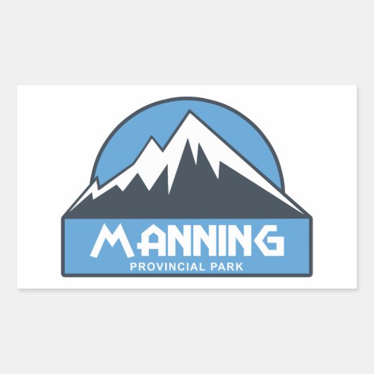 Sticker Rectangulaire Parc provincial Manning (Devant)