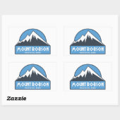 Sticker Rectangulaire Parc provincial Mount Robson (Feuille)