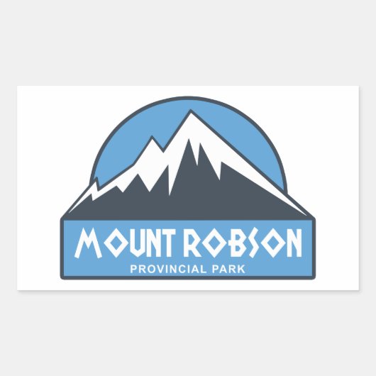 Sticker Rectangulaire Parc provincial Mount Robson (Devant)