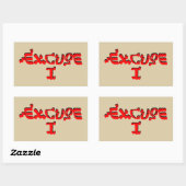 Sticker Rectangulaire Pardon (Feuille)
