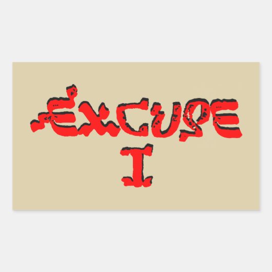 Sticker Rectangulaire Pardon (Devant)