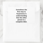 Sticker Rectangulaire Parfois la première étape (Sac)