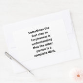 Sticker Rectangulaire Parfois la première étape (Enveloppe)