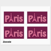 Sticker Rectangulaire Paris (Feuille)
