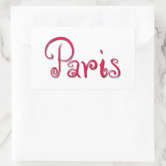 Sticker Rectangulaire Paris (Sac)