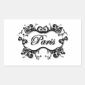 Sticker Rectangulaire Paris avec ses manuscrits (Devant)