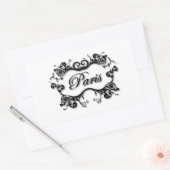 Sticker Rectangulaire Paris avec ses manuscrits (Enveloppe)