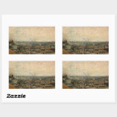Sticker Rectangulaire Paris depuis Montmartre par Vincent van Gogh (Feuille)