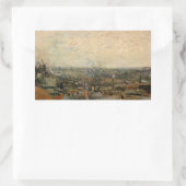 Sticker Rectangulaire Paris depuis Montmartre par Vincent van Gogh (Sac)