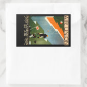 Sticker Rectangulaire Paris - Londres - Paris par Air (Sac)