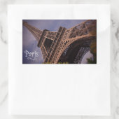 Sticker Rectangulaire Paris Tour Eiffel Photo emblématique (Sac)