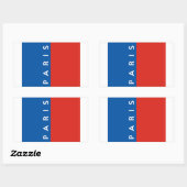 Sticker Rectangulaire paris ville drapeau france nom du pays (Feuille)