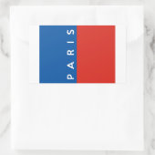 Sticker Rectangulaire paris ville drapeau france nom du pays (Sac)