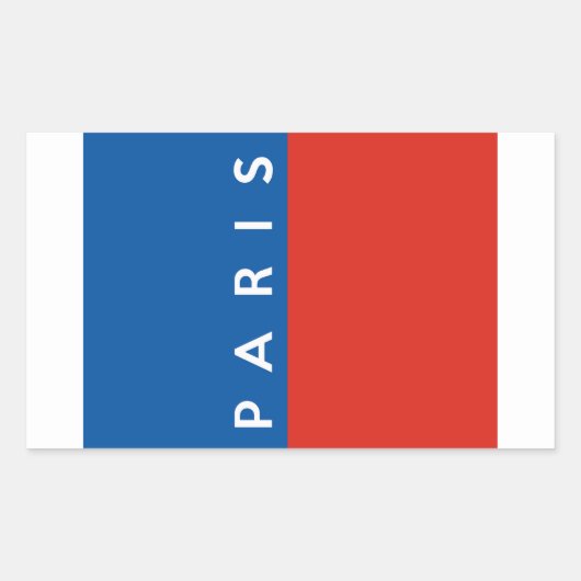 Sticker Rectangulaire paris ville drapeau france nom du pays (Devant)